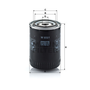 Фильтр масляный MANN-FILTER W 933/1